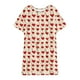thumbnail image 4 of Camisón corto para mujer, cuello redondo, manga corta, estampado, talla grande, informal, 4 of 5