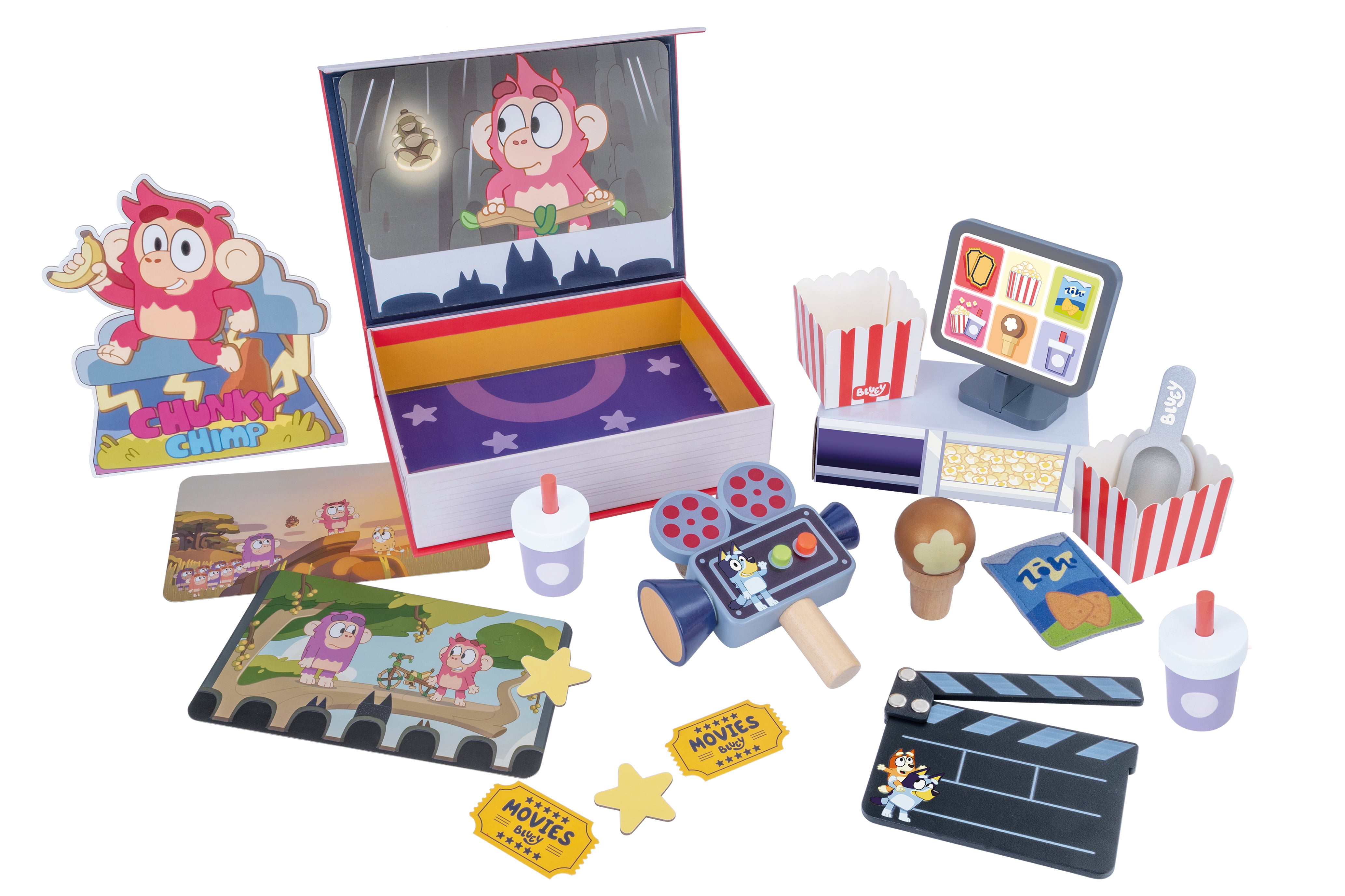 Bluey Movies Wooden Role Play Children's Book, Perfect for Little