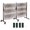 Brown, variant on VEVOR Double Expandable Barricades, 20FT Expandable Safety Barrier, Flexible Mobile Barricade with Locking Casters, Portable Folding Security Gate Metal Traffic Fence for Patio Garden Stairway