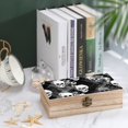 thumbnail image 4 of 7.9×2.3 In Wooden Boxes Durable Easy To Use Dustproof Prevent Slippery Delicate And Cabinet Skulls And Plaid, 4 of 8