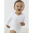 thumbnail image 2 of Gerber Baby Gender Neutral Long Sleeve White Onesies Bodysuits, 6-Pack, Preemie-24 Months, 2 of 8