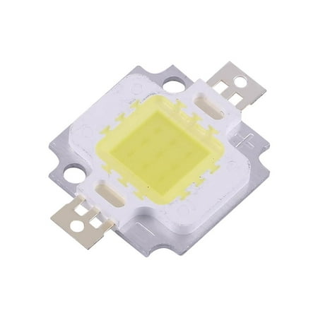 

Ficarrico 10Pcs 10W LED SMD Chip COB DC 9‑10V For Lamp Flood Light Beads Bulb High Power Cool White