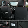 thumbnail image 5 of Coverado Full Set Car Seat Covers, Waterproof Faux Leather Front and Rear Seat Protector, Breathable Seat Cushions Universal Fit for Most Cars, Black&Red, 5 of 8
