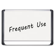 Lacquered steel magnetic dry erase board, 48 x 72, Silver/Black
