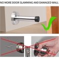 thumbnail image 4 of Tope de puerta de 3,15 pulgadas con puntas de goma (paquete de 4) Tope de puerta de acero inoxidable 304 resistente Protector de pared Topes de puerta rígidos sólidos para dormitorio,, 4 of 5