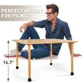 thumbnail image 3 of Tirrinia 26" x 26" x 16.7" Foldable Picnic Table with Carrying Bag + Free Picnic Pad, Outdoor Table, 3 of 7