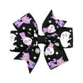 thumbnail image 2 of Latrodar Halloween Children's Hairpin Kids Print Girls Cute Bow Hair Accessories Purple, 2 of 2