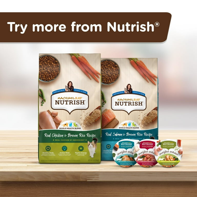 Rachael Ray Nutrish Cat Food Real Chicken Brown Rice 14lb Bag Omega 3 No Poultry By Product Walmart