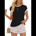 thumbnail image 3 of Camisetas de Corta para Mujer, Color Negro, Talla S, 3 of 7
