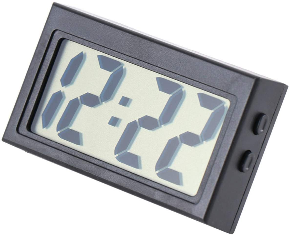 Portable Time Data LCD Screen Digital Display Clock Calendar For Car Dashboard 