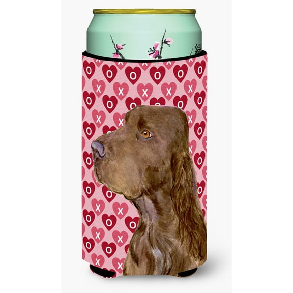 Field Spaniel Hearts Love and Valentines Day Portrait Tall Boy Hugger