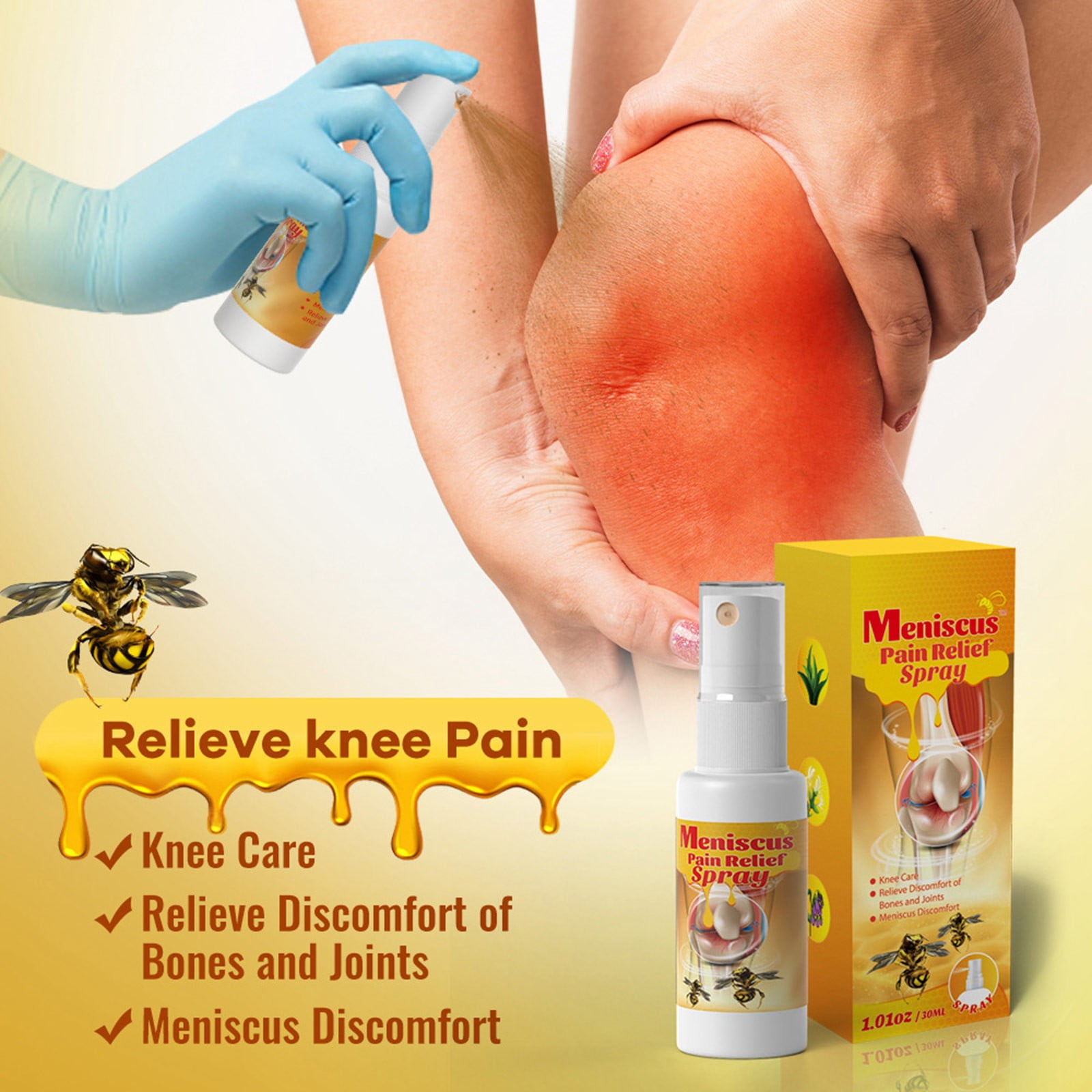 Langruiwanju Dolor Articular Markdown! Ointment Cervical Joint, Knee Fever, Shoulder and Neck Pain Spray for Pain, Blood Circulation and Fatigue Relief 30ML