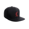 thumbnail image 2 of Daxton Classic Snapback Hat Old English Font Alphabet A to Z Flat Bill Visor Cap, Black Hat, Red L, 2 of 3