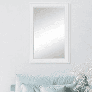 Frame My Mirror Framed Mirror, White Finish, 20 x 24, 3 Wide Frame Porter Design
