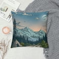 thumbnail image 2 of Orinice Mountain Campsite Full Moon Graphic Decorative Cushion Throw Pillow Cover for Home Couch Living Room Bed Sofa Car Bedroom, Aesthetic Decorative, 1PC 22x22in, 2 of 5