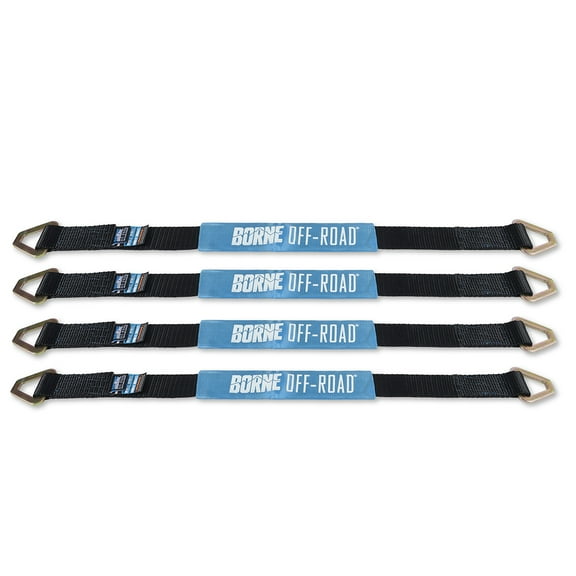 Borne Off-Road Vehicle Ratchet Tie-Down Kit  Black