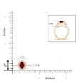 thumbnail image 6 of ANGARA Natural Classic Oval Ruby Halo Engagement Ring with Diamond Accents in 14K Rose Gold for Women (Size-5x3mm) | July Birthstone, Birthday, Anniversary, Jewelry Gift for Women | Natural Ruby Ring, 6 of 10