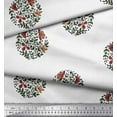 thumbnail image 3 of Soimoi Polyester Crepe Fabric Leaves & Floral Block Print Fabric by The Yard 42 Inch Wide, 3 of 3