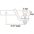 thumbnail image 4 of CURT 45143 Rockerball Cushion Hitch 2 Inch Ball Mount with 3 Inch Drop, 4 of 5