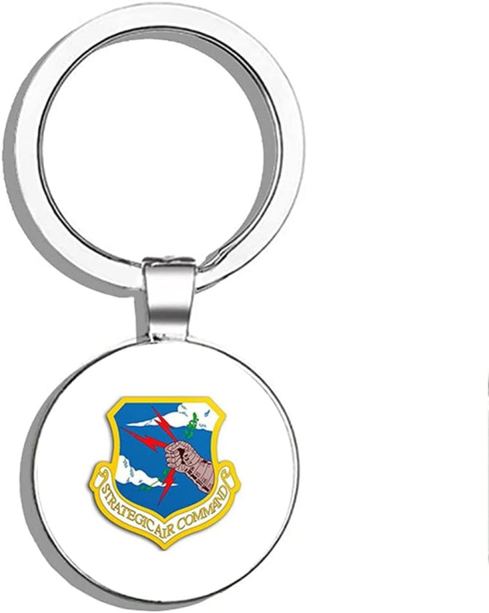 United States Air Force USAF Retired Leather Key Ring Keychain H15039LBK D218 