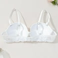 thumbnail image 5 of Ohufall Women's Bra Lightly Padded Lace Underwire Half Cup Bras Breathable Adjustable Strap Low Cut Push Up Bras, 5 of 5