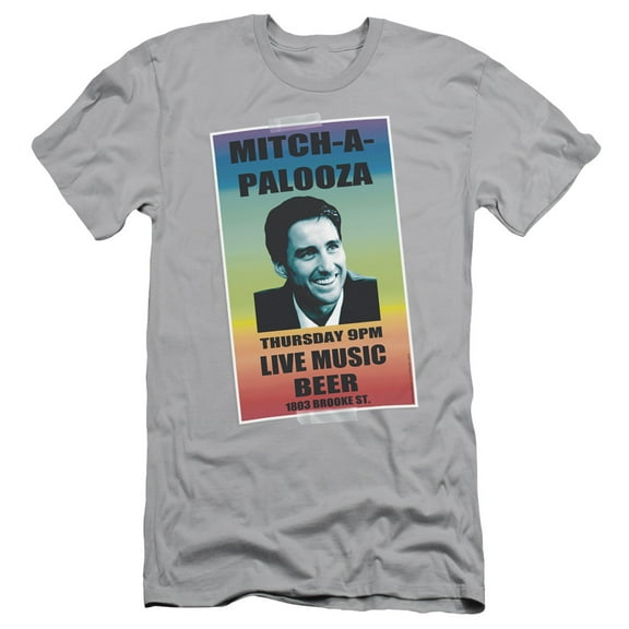 Old School Mitchapalooza Adult 30/1 T-Shirt Silver