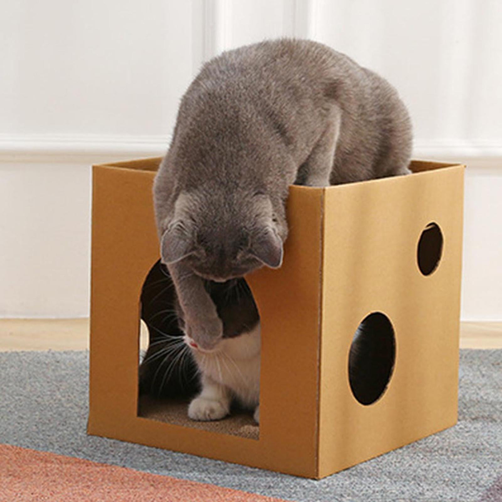 Cardboard cat scratcher cube hot sale