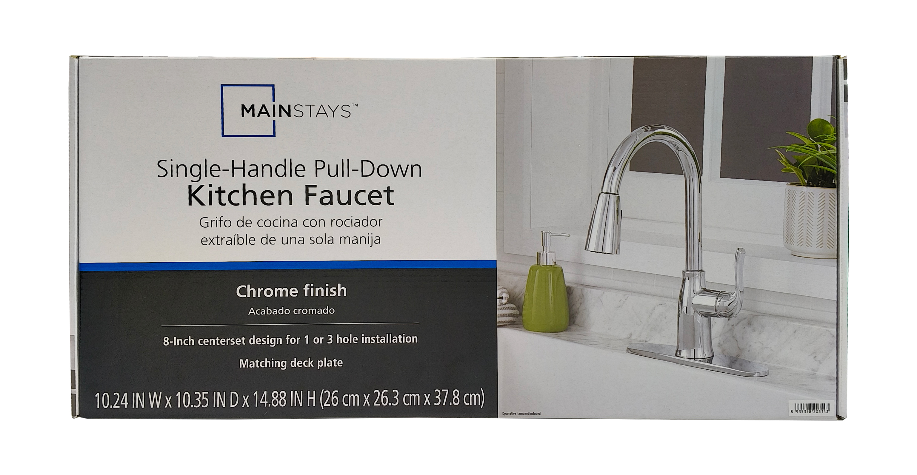Mainstays Chrome Pull-Down Kitchen Faucet photo 6