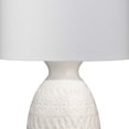 thumbnail image 3 of Benzara BM241211 10 x 10 x 20 in. Ceramic Table Lamp with Repeating Pattern, White, 3 of 5