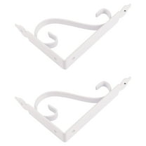 2pcs Hanging Basket Wrought Iron Wall-mounted Flower Pot Hook for Garden Balcony