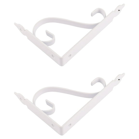 2pcs Hanging Basket Wrought Iron Wall-mounted Flower Pot Hook for Garden Balcony