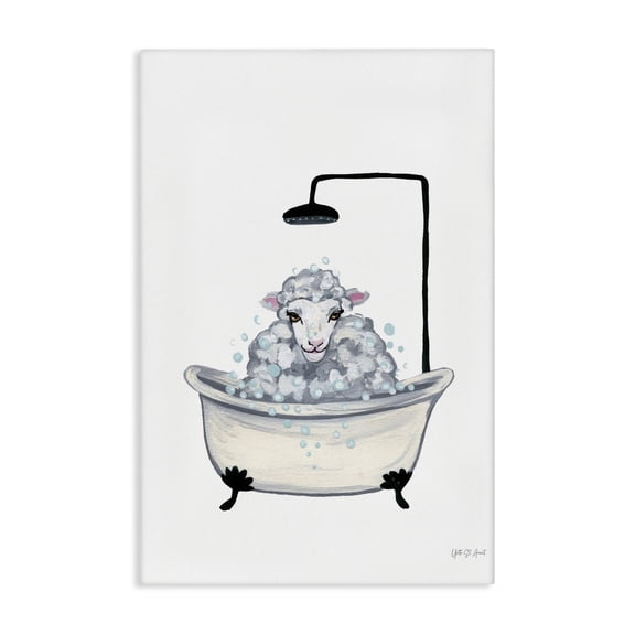 Stupell Industries Cottage Farm Sheep Bathtub Canvas Art, 16 x 24, by Yvette St. Amant