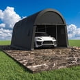 thumbnail image 3 of COBIZI 10x20 Heavy Duty Carport Canopy Portable Garage with Double Zippered Roll-up Doors & Vents, Round Style Roof Car Canopy Car Garage Upgrade Waterproof for Cars, Boats, Trucks, Gray, 3 of 14