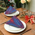 thumbnail image 5 of Iauyy Satin Napkins Set of 4- Red Blue Tartan Pattern DIY Printing Decoration Cloth Napkin- Easy Care for Home/Party, 5 of 8