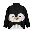 thumbnail image 5 of Uourmeti Cute Penguin Girls Casual Pullover Half Zip Sweatshirt Long Sleeve Pullover Sweatshirts Lightweight Trendy Fall for Daily Use Size 5-6, 5 of 7
