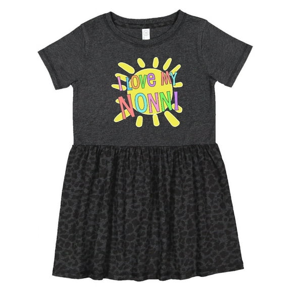 Inktastic I Love My Nonni Sun and Rainbow Letters Girls Toddler Dress