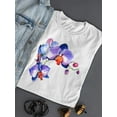 thumbnail image 3 of Cool Purple Orchid Flower T-Shirt Women -Image by Shutterstock, Female Medium, 3 of 4