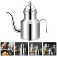 thumbnail image 2 of 11oz Olive Oil Dispenser Bottle, Stainless Steel Cooking Oil Dispenser for Oil or Vinegar Cruet, Drip Sauce Bottle for Kitchen, Large Oil Dispenser with Drip Spout (Gold), 2 of 9