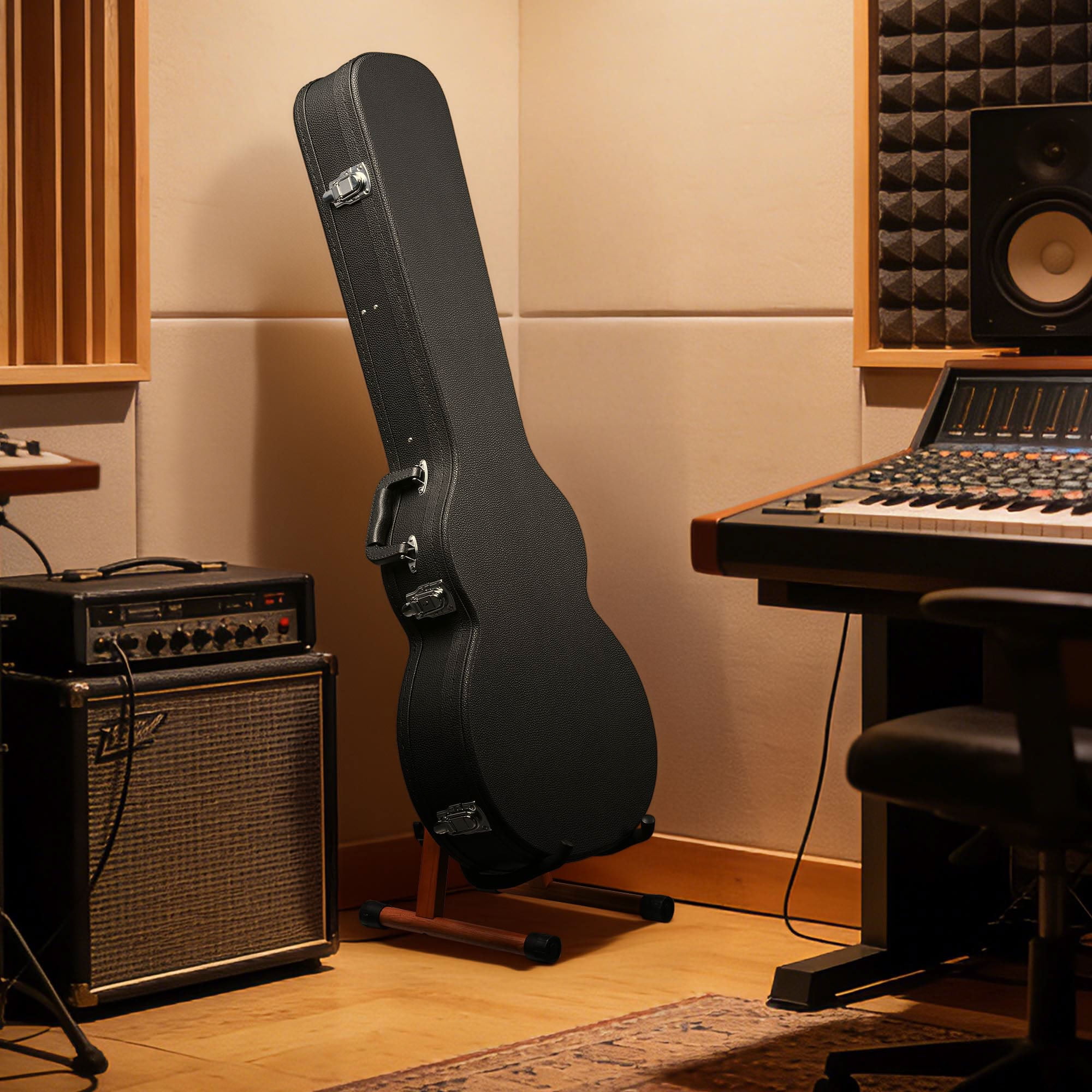 Yescom Electric Guitar Hard Case for LP Les Paul Style Electric Guitar Wooden Hard Shell Lockable