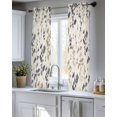 thumbnail image 5 of Grey Brown Botanical Sheer Curtains 45 Inch Length 2 Panels Set for Living Room/Bedroom, Rustic Country Spring Floral Summer Leaf Kitchen Curtains Grommet Curtains Window Treatments 42"x45"x2, 5 of 7
