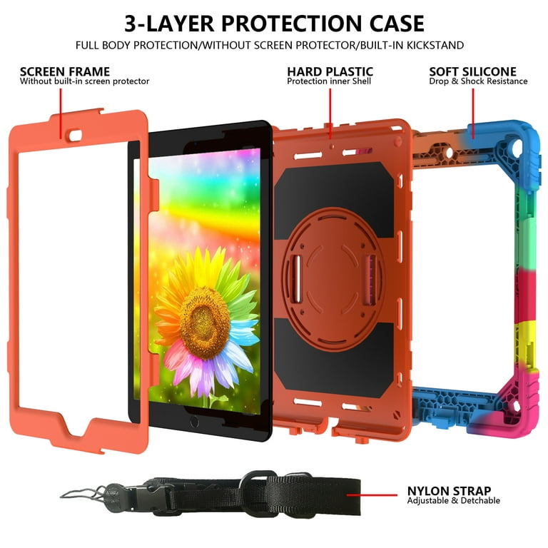 iPad 9th 8th 7th Generation Cases with Screen Protector, iPad 10.2