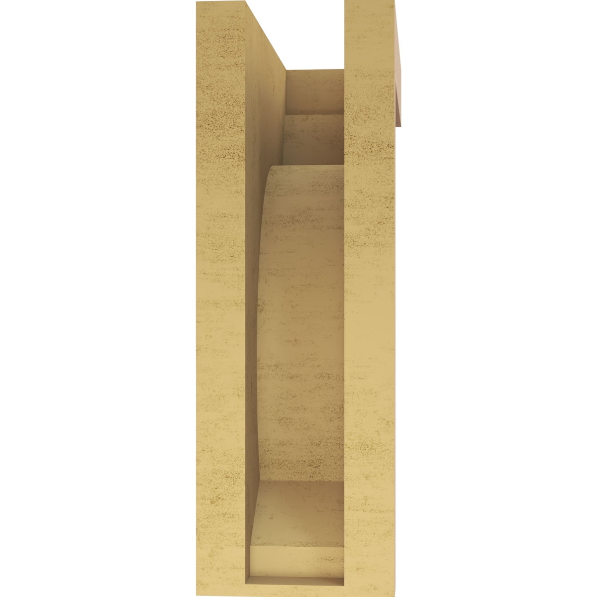 6"W x 12"D x 18"H Classic Emerson Rough Cedar Woodgrain TimberThane Corbel, Primed Tan