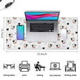thumbnail image 5 of Long Mouse Pads for Desk,White Cow Heart Pattern Desk Mats on Top Of Desks, Desk Mouse Pad Extra Large with 3mm Non-Slip Base and Stitched Edge for Gaming,Office,Work,Home 35.4"x15.7", 5 of 6