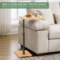thumbnail image 4 of Mesa Auxiliar con Altura Ajustable 43-78 cm, Mesa de Café y Bandeja para Bañera, Diseño en C, Giratoria 360°, Ligera para Sofá, Cama, Sala, Oficina y Baño, 4 of 8