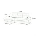 thumbnail image 5 of Lna 84 Inch Sectional Sofa, Pull Out Bed, Storage Chaise, USB, Dark Gray, 5 of 6