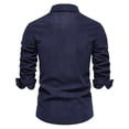 thumbnail image 2 of GigrtiJin Mens Button down Shirts Solid Color Long Sleeved Casual Shirt Fashion Comfy Basic Shirt with Pockets, 2 of 3