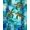 Blue Green Multi, Pattern 11, variant on ODIKA 8'x10' Washable Area Rug Non-Slip Chair-Friendly Mat Nautical Turtle Stained Mosaic Ocean Border Entryway Teal Beachy for Dining Room, Large Office, Lounge