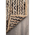 thumbnail image 4 of Natural Jute Rug with Black and White Cotton – Handwoven, Durable, Stylish Area Rug for Modern Home Décor Size - 10 x 10 Feet Round (300 cm x 300 cm), 4 of 5