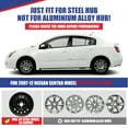 thumbnail image 2 of 16 inch 2007-2012 Nissan Sentra Hubcaps,Wheel Rims Covers Compatible With Steel Wheels,Bolt-On Installation,PP,4Pcs,Lacquer, 2 of 7