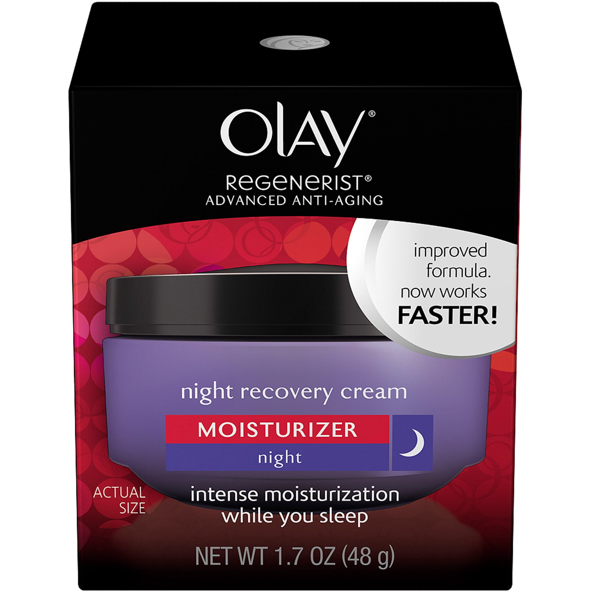 Olay Regenerist Night Recovery Cream Moisturizer, 1.7 oz